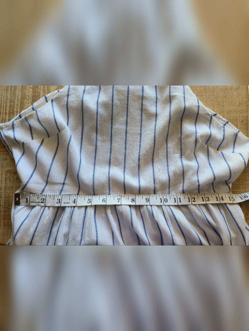 American Eagle Outfitters White Maxi Dress with Blue Stripes - Picture 10 of 11